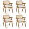 Costway Set of 2/4 Rattan Accent Chairs Fabric Dining Chairs Modern Living Room Chairs White